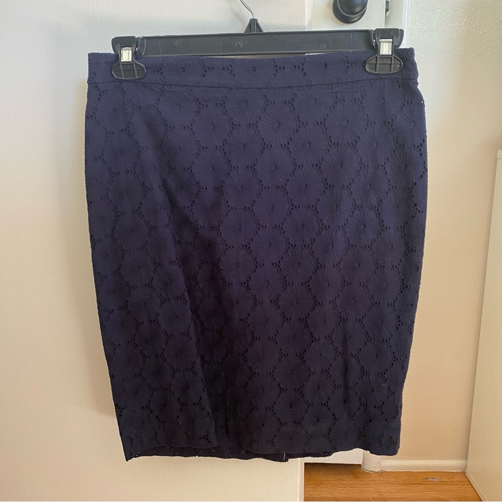 J Crew pencil skirt navy blue